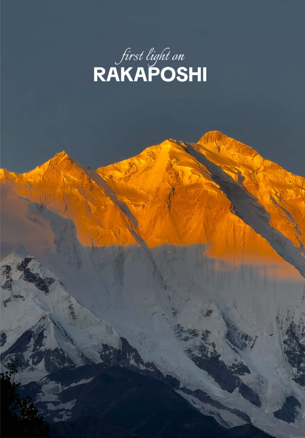 The Shining wall 7,788m #rakaposhi #karakoram #peak #sunrise #pakistan #tiktok #foryou 