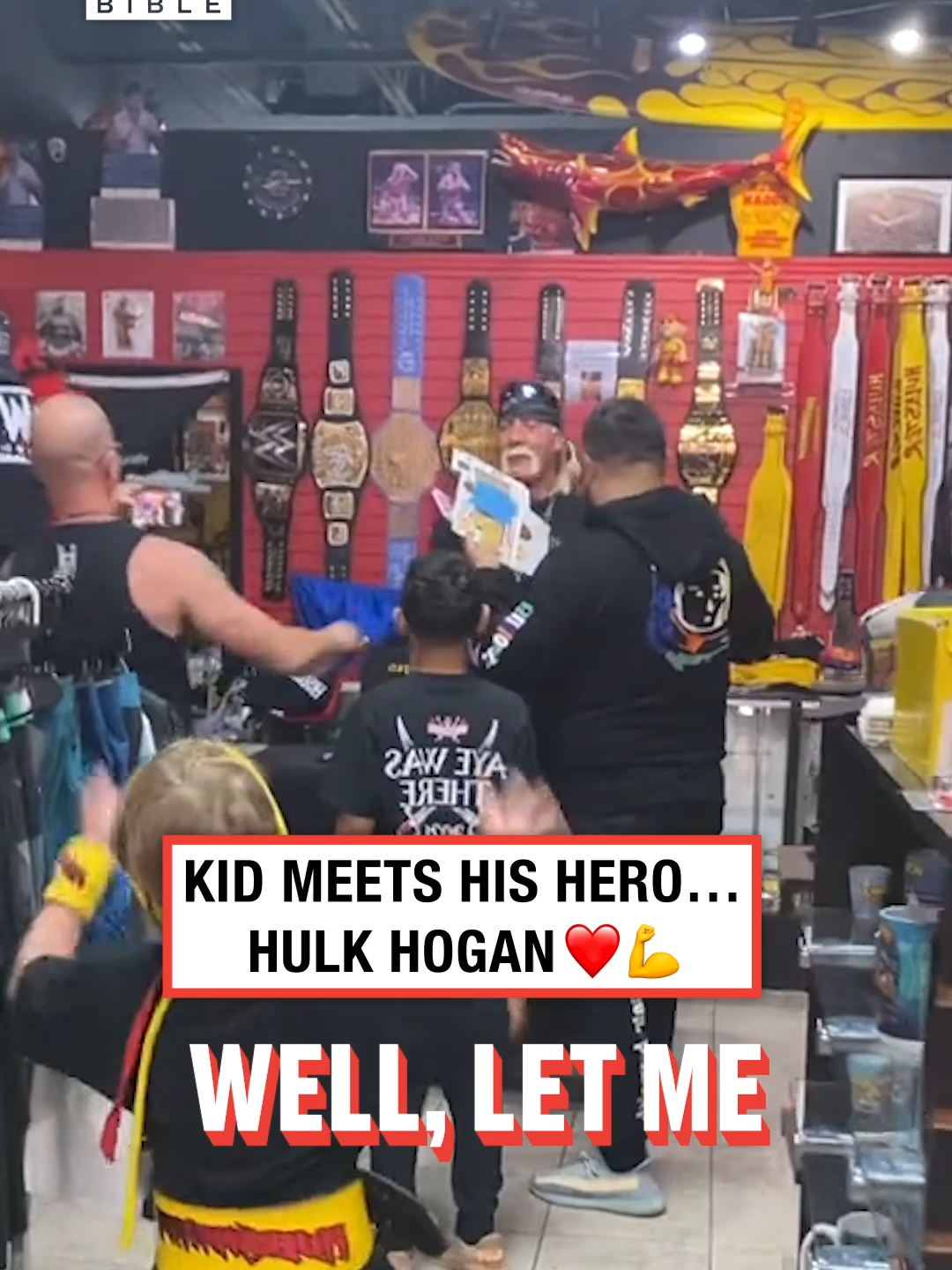 Wholesome moment kid meets his hero Hulk Hogan ❤️ (🎥: @roknowswrestling)