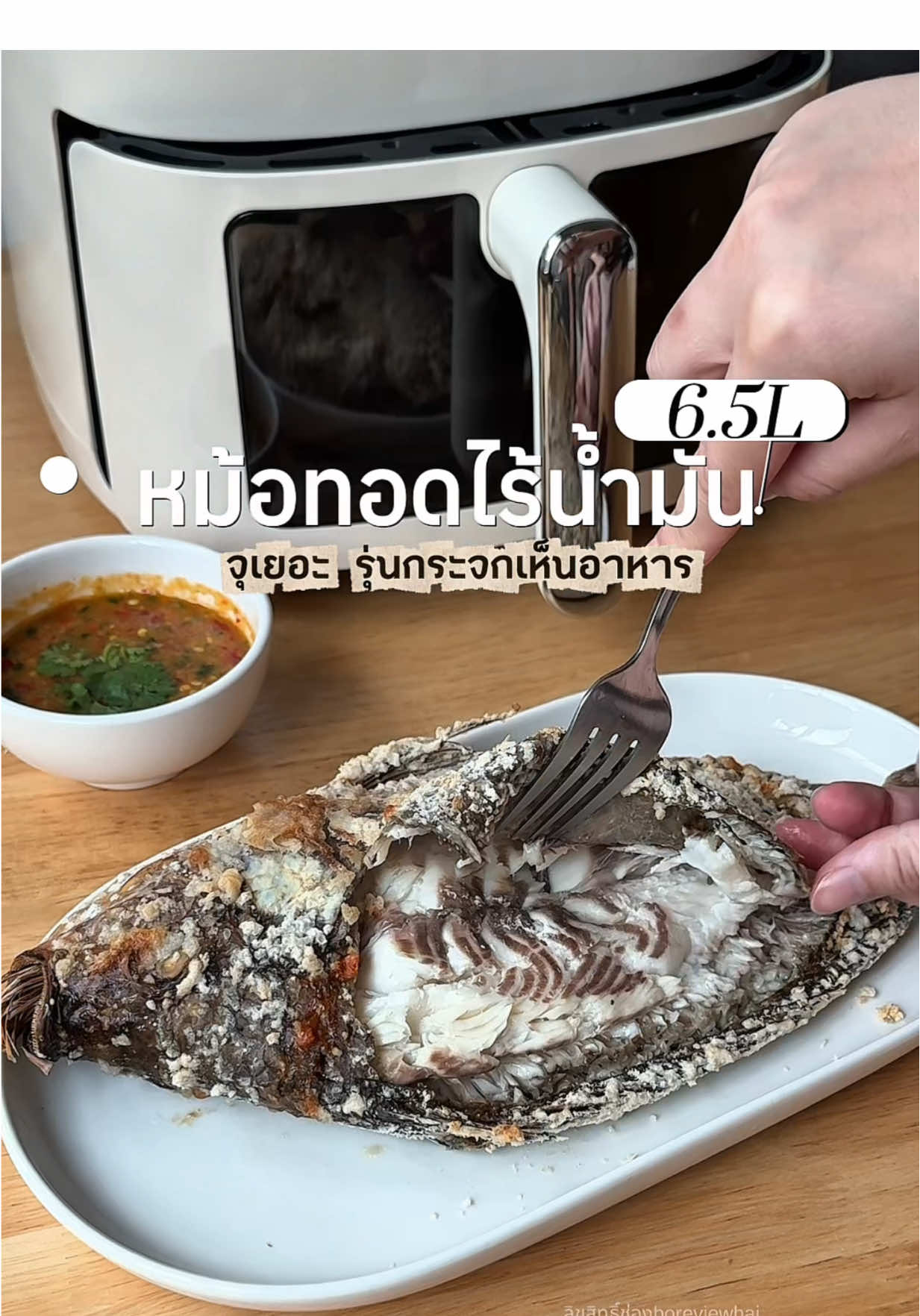 ✨เมนูปลาเผาใน 30นาที ด้วยหม้อทอดไร้น้ำมัน 6.5ลิตร รุ่นนี้ใส่ปลาได้ทั้งตัว จุอาหารได้เยอะ! @Homesplus.th #หม้อทอด #หม้อทอดไร้น้ํามัน #HomesplusTH#Simplusth#mcnwinbegin#TikTokShopช้อปกันวันเงินออก