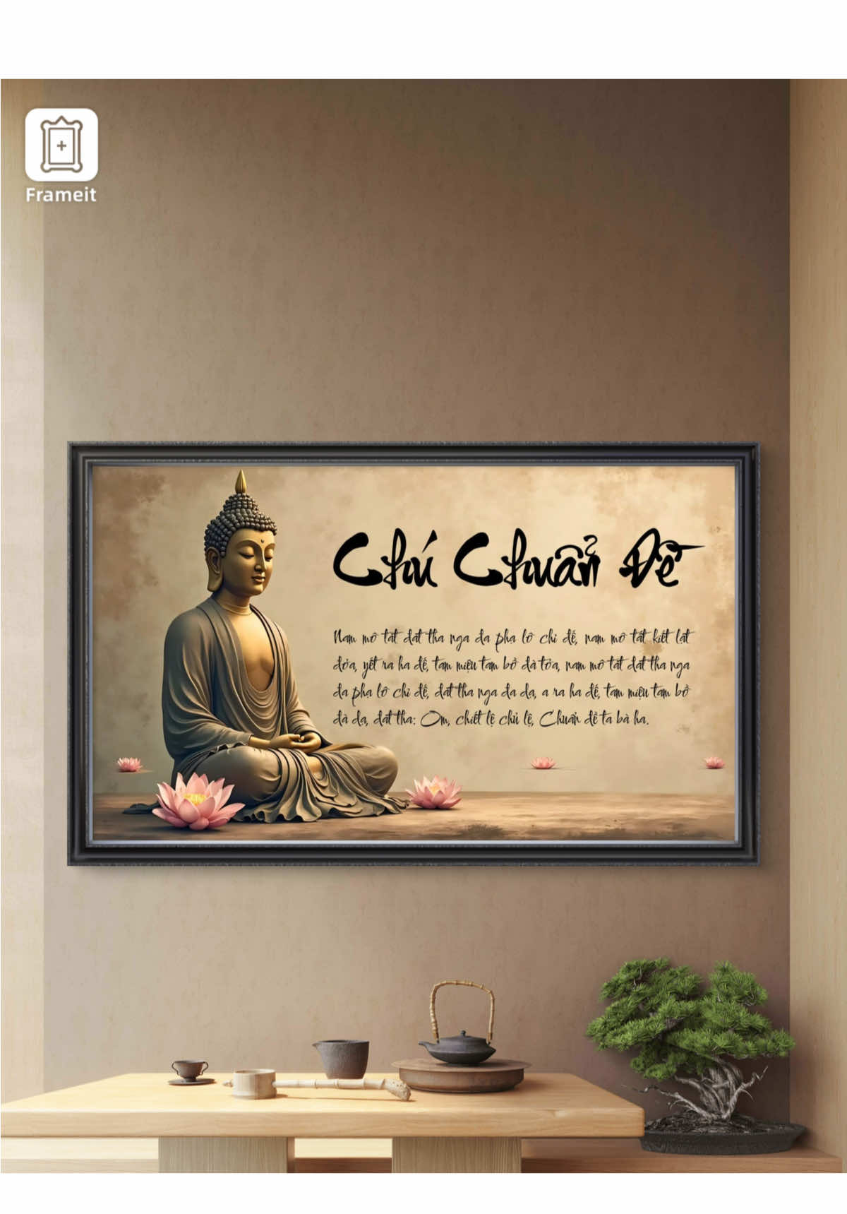 Chỉ cần một niệm tâm thành – muôn ức chướng ngại tiêu tan #tranhthehiep #tranhcanvas #tranhdecor #tranhphatgiao #tranhphat #tranhphongkhach #adidaphat🙏🙏🙏 