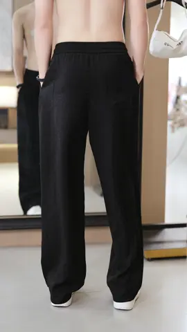 Quần đũi suông ống rộng vải mát cạp chun có BigSize#xuhuong #hottrend #vairal #thoitrangnam #quanduinam 