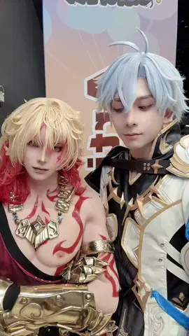 HKS...what are you looking at? Eyes up here! Phainon: @Kael Pk  #Hoyofest2025 #HonkaiStarRail  #phainon  #mydei #cosplay