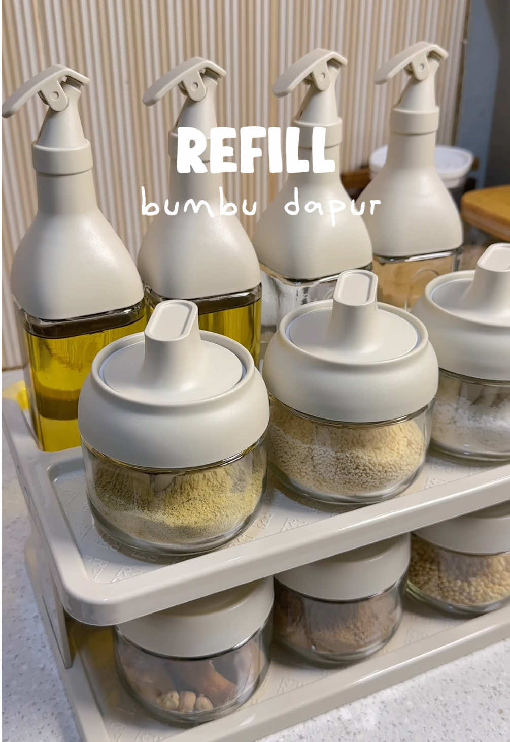 refill bumbu dapur ✨ #rakbumbu #rakbumbudapur #asmr #asmrrefill #refillday #setrakbumbu #tempatbumbu 