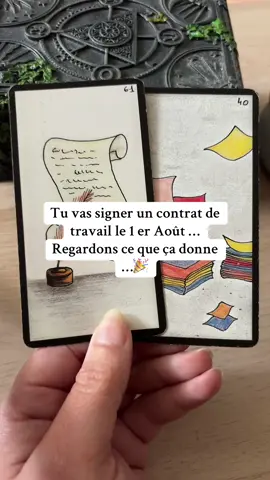 Un contrat de travail pour le 1er août !!! #tarot #voyance #voyancegratuite #cartomancie #guidance 