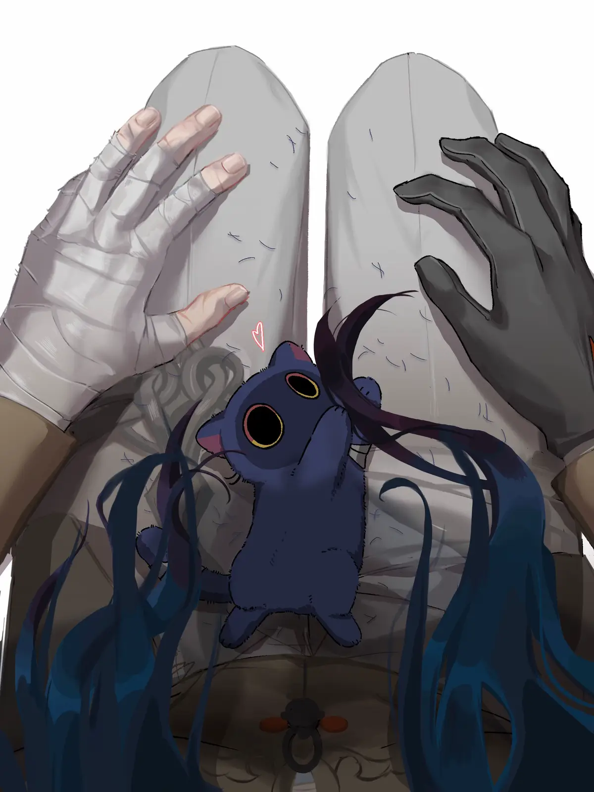 + shedding season… hehe #blade #HonkaiStarRail #hsr #cat