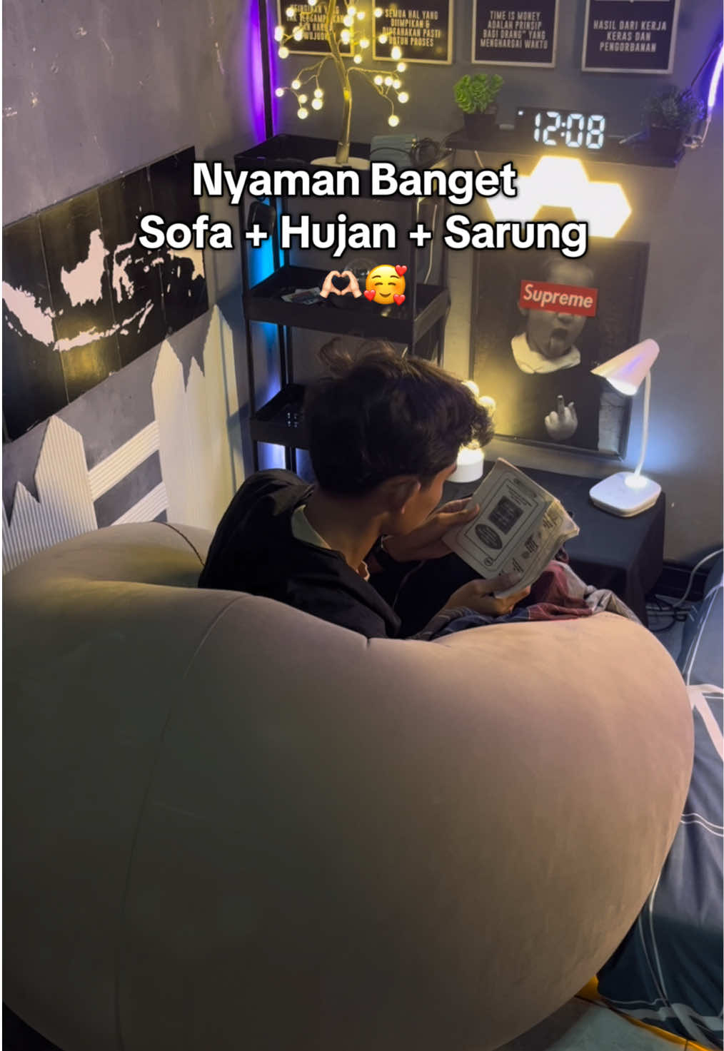 Uhh nyaman banget🤗🥰#sofa #sofaangin #sofachair #beanbag 