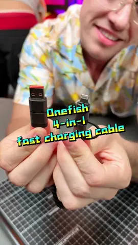 One cable to rule them all! The 4-in-1 design works with all your devices. Simple & efficient!#tiktokmademebuyit #foryoupage❤️❤️ #chargingcable #losangeles #onefish 