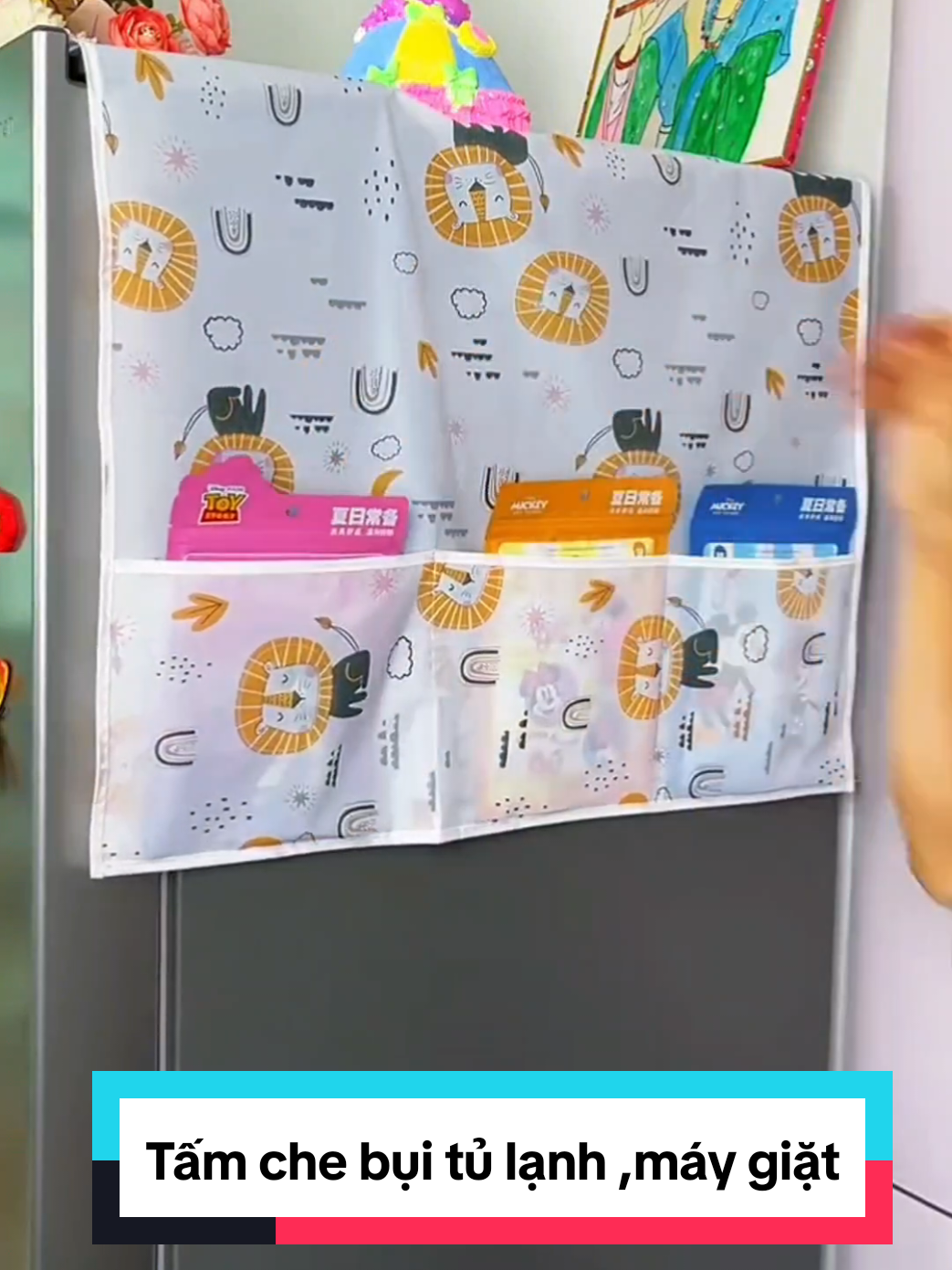 Tấm che bụi tủ lạnh, máy giặt, túi đựng đồ tiện dụng đa năng  #tamchebuitulanh #tamchebuidieuhoa #tamchebuimaygiat 
