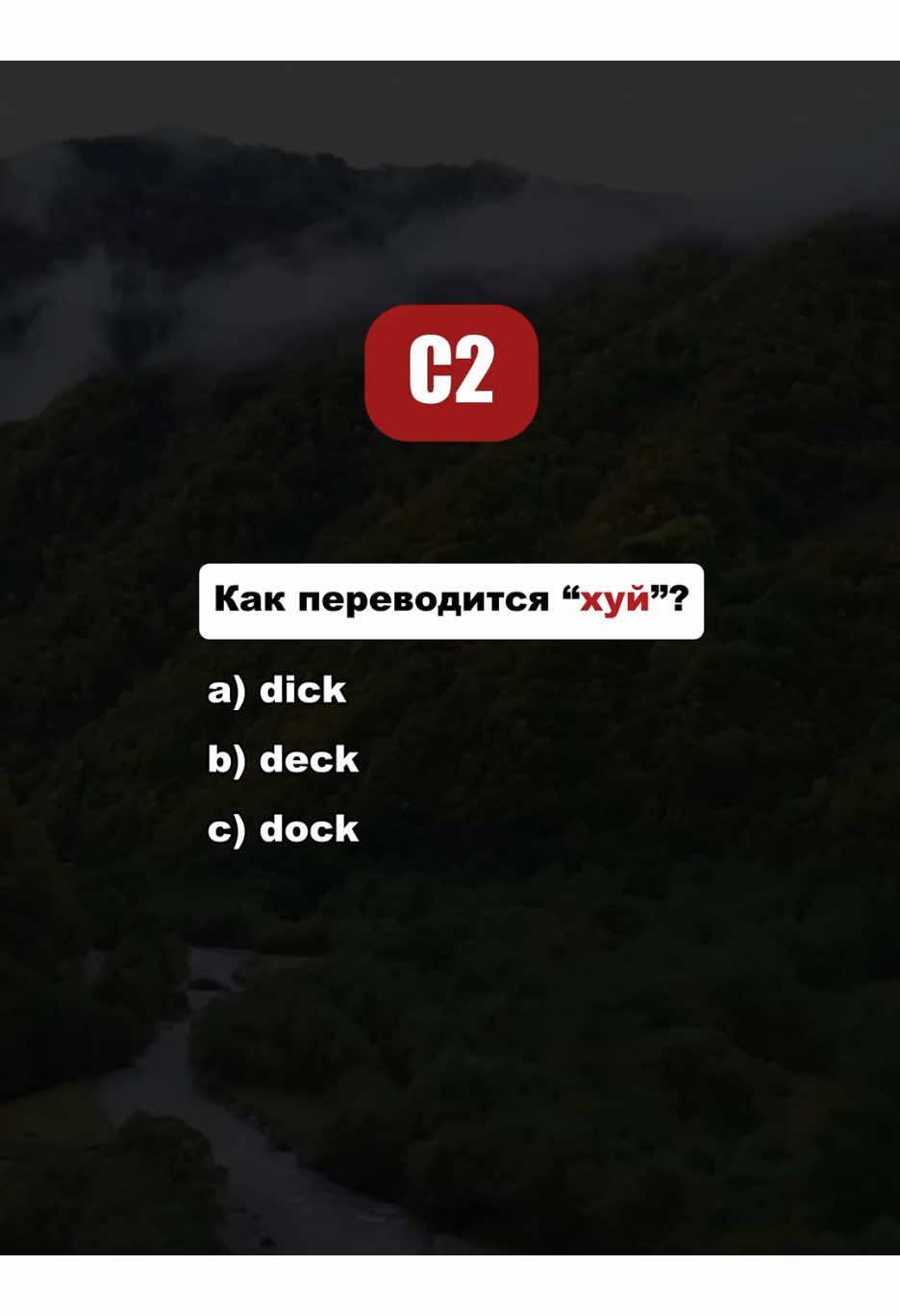 🌄 Тест на знания Английского - C2 #английский #английскийязык  #englishquiz #тестнаанглийский #образование 