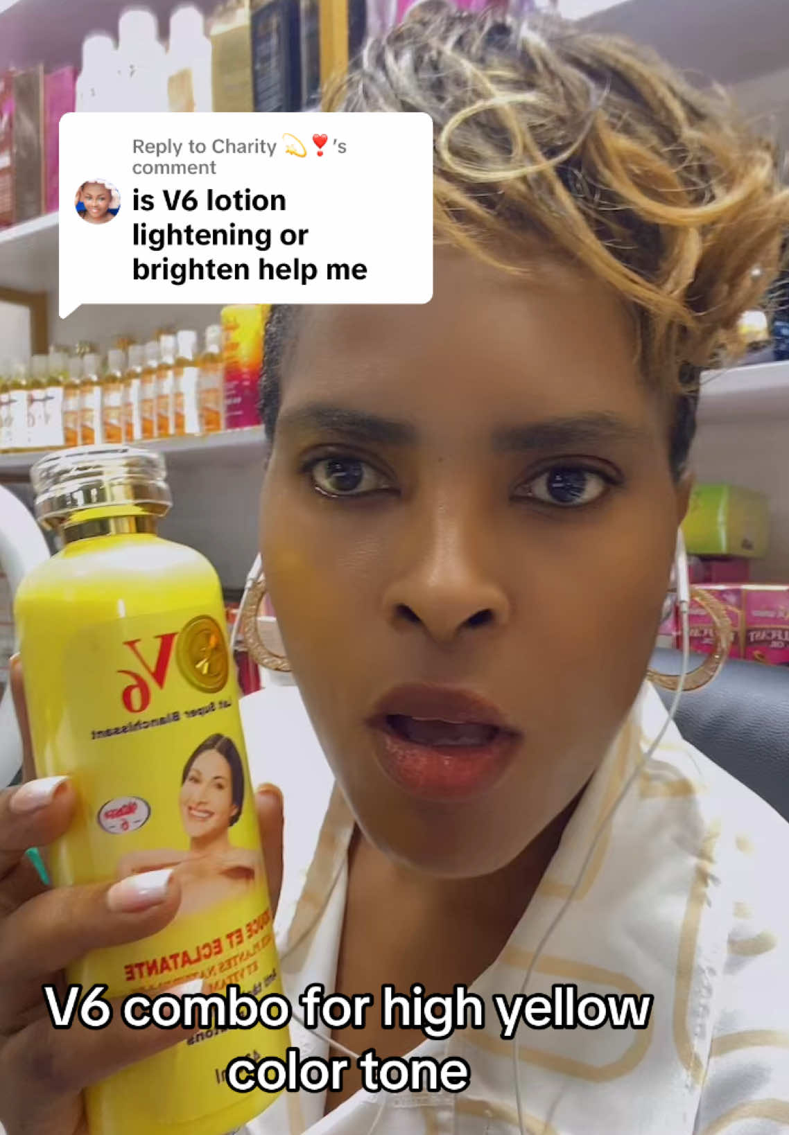 Replying to @Charity 💫❣️ #v6lotion #skinlightening #skinbrightning #skincaretips #SkincareSecrets #skincare #risbodyshop 