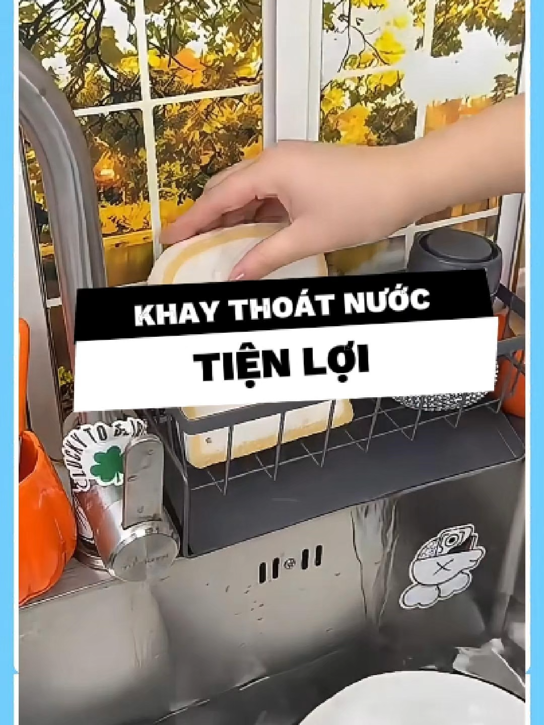 🍽️ Khay để đồ trên bồn rửa – Gọn gàng, sạch sẽ, đa năng #khaythoatnuoc  #duyne0710 #giadungthongminh #giadungtienich #xuhuong #fyp