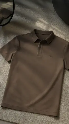 KeyBoy men's short sleeve hitam heavy
 lapel print polo shirt versatile loose half sleeve men#promomakangajian #wibgajian #poloshirt #rekomendasi #OOTD #xybca 