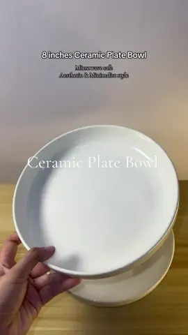Restocked na ulit ang ating 8 inches ceramic plate bowl #plate #platebowl #ceramicplate #aesthetic #minimalist 