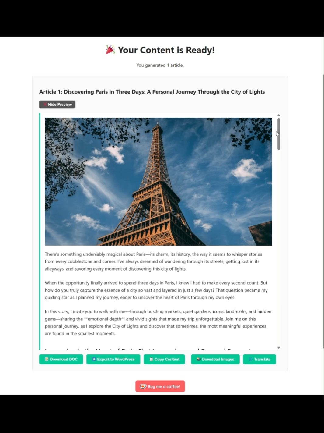 🚀 Generate AI-powered blog posts for your WordPress site — completely FREE! 📝 Includes SEO titles, formatting, links, images (from Pexels or AI), and 1-click WordPress export. 🌐 Try it now: nocostaiwriter.com #WordPress #AIContentWriter #Blog #FreeAIWriter #WordPressBlogging #ai  #NoCostAIWriter    