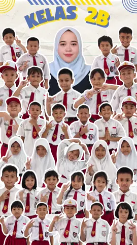 we are family of 2B👫👫 #fotokelas #kelas2sd #CapCut #canva #canvadesign #portofolio 