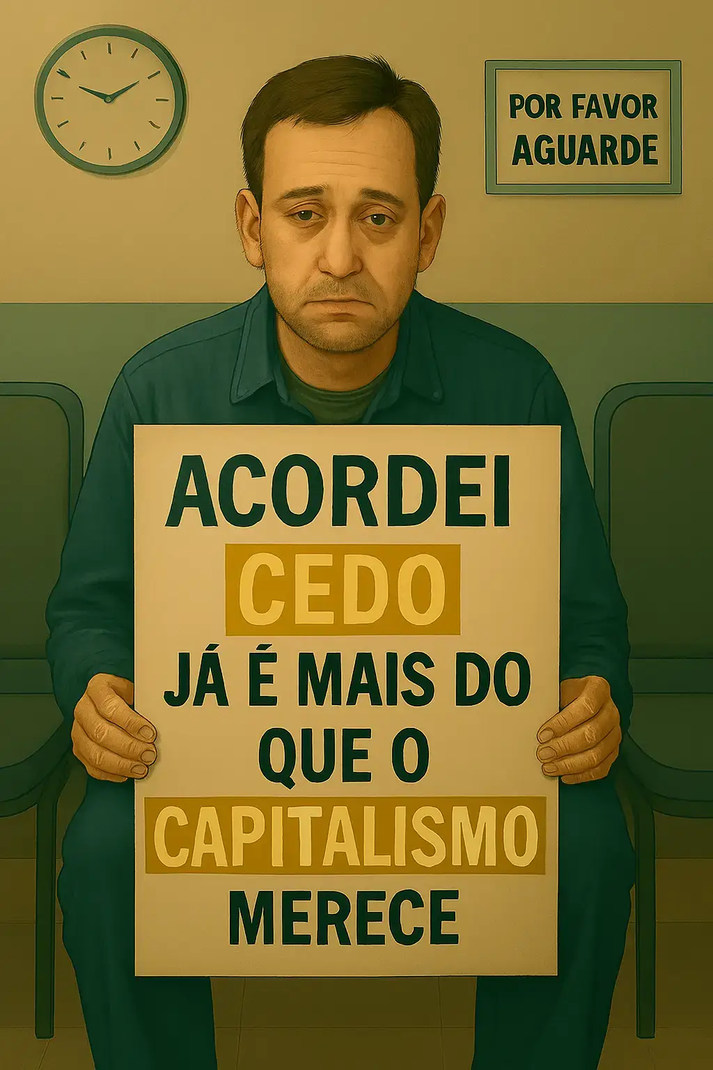 O capitalismo que lute. Eu tô no modo soneca. Salva esse post pra segunda que vem. E marca aquele amigo que só acorda com café e ódio. #bomdia #ironia #motivação 