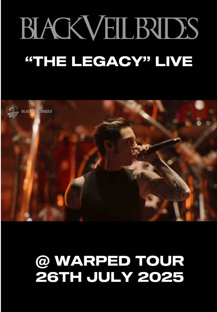 @Black Veil Brides performing “The Legacy” at @Vans Warped Tour. #andyblack #andybiersack #bvb #blackveilbrides #vanswarpedtour #warpedtour 