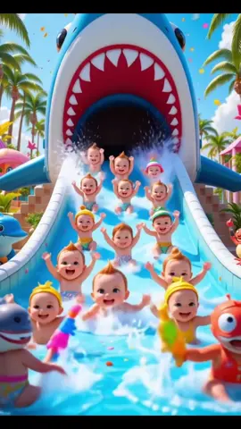 baby pool party 🎊  Part2  #babyfever #viralvideo #babylover #aibaby #kidsoftiktok #kids #forkids #cartoon #kidscartoon #funnykids #funnydance #babyshark 