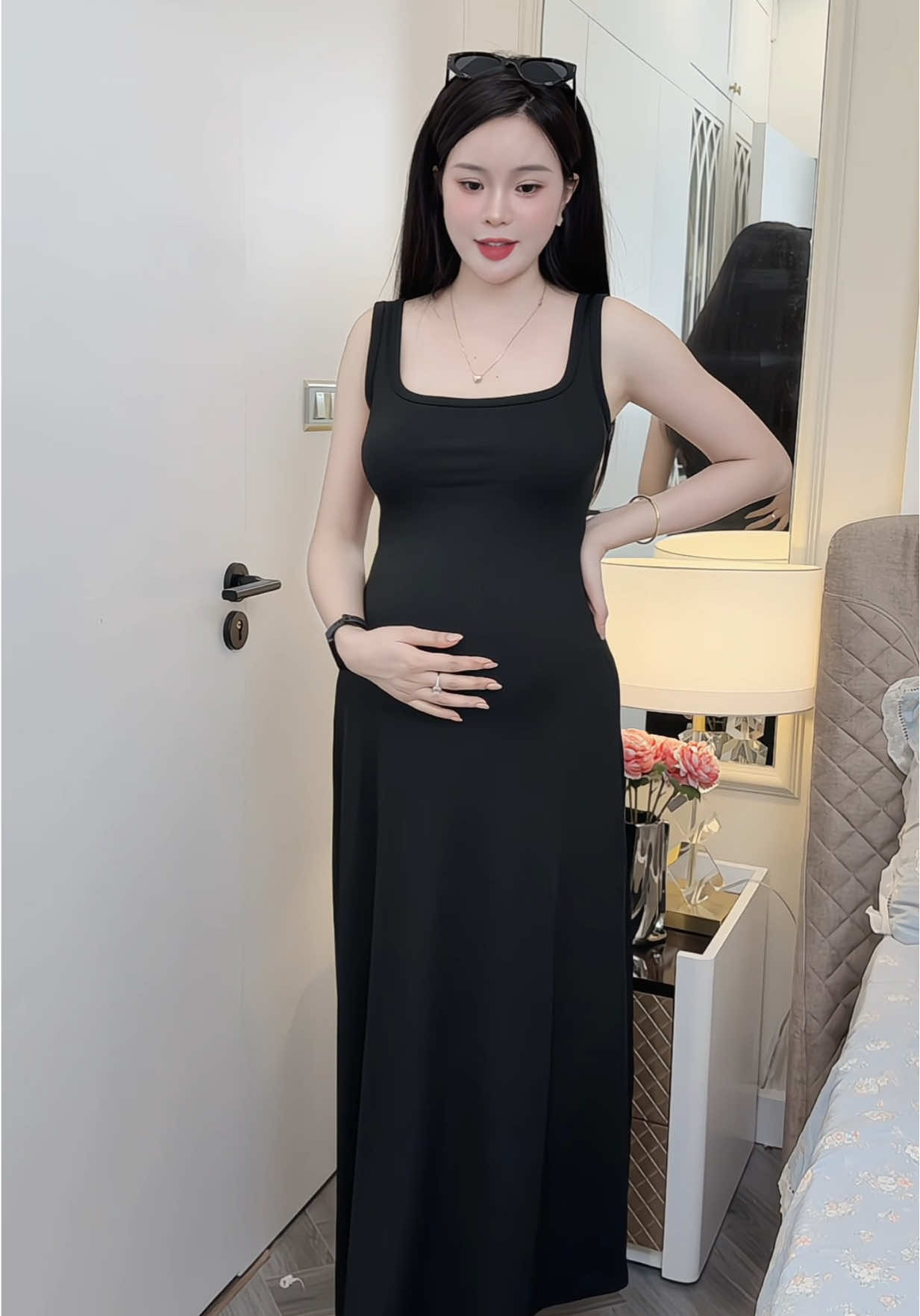 Váy 2 dây cổ vuông dáng dài body #champhan #champhanreview #review #thoitrangnu #váy #vaybody #vay2daymaxi 
