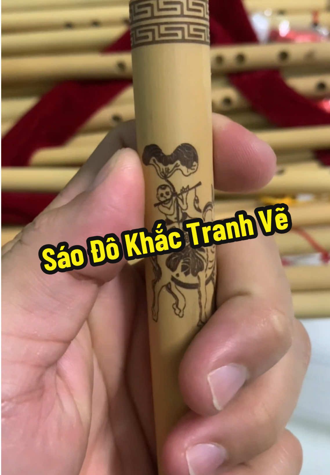 Sáo Đô Khắc Tranh Vẽ Siêu Đẹp #saotruc #xuhuongtiktok #tiktokviral #xuhuong #decor 