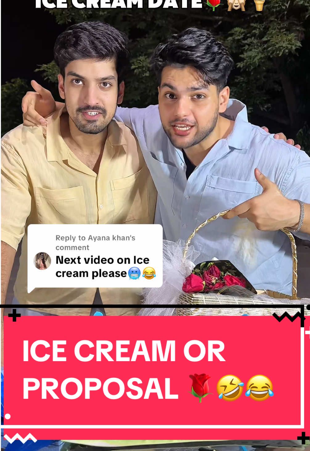 Replying to @Ayana khan ICE CREAM DATE🍦 PR PROPOSAL  CHALLENGE 🌹🤣🤣with Haider @Abdulrehman @Haider Nasir Sandhu @abdullah._.shah0 #rockpaperscissors #icecream #challenge #dance #funny 