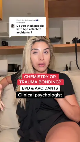 Replying to @Aleksandra 🇦🇺 Want to understand the relationship dynamics between someone with an avoidant attachment and someone with borderline personality disorder?  Check out my latest episode on the what’s eating you podcast. Link is in my profile  Disclaimer: all videos are educational and not a substitute for medical or professional advice.  #bpd #borderlinepersonalitydisorder #psychologist #trauma #traumabonding #avoidantattachment 