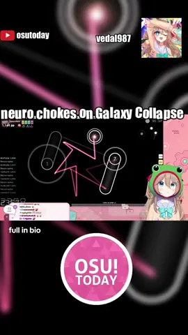 neuro chokes on galaxy collapse | vedal987 #osu #osugame #osugameplay #osutoday #osuclips #osutwitch #ai #twitch #aiosu #osuai #aistreamer 