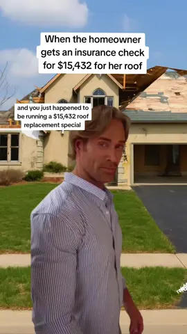 Well you know that sometimes roofing has many coincidences.  #roofingsales #stormdamage #insurancetiktok #salesmemes #doortodoorsales 