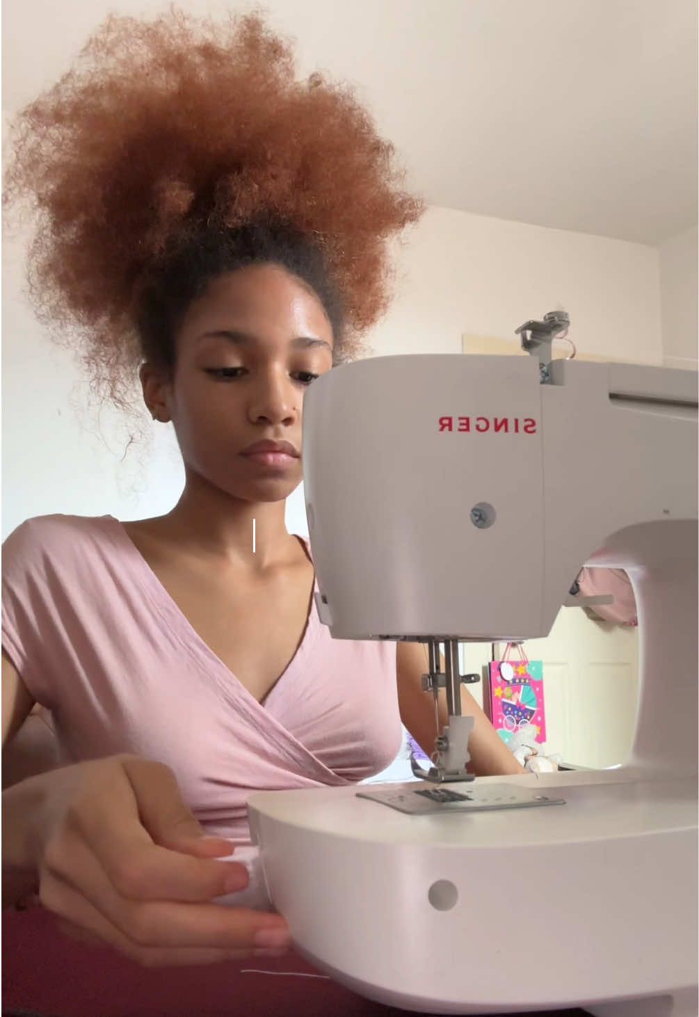 Stay tuned to see if I recovered😗 #pr3ttyp1nkprincess #fypシ゚viral #sewingforyoupage #sewingfail 
