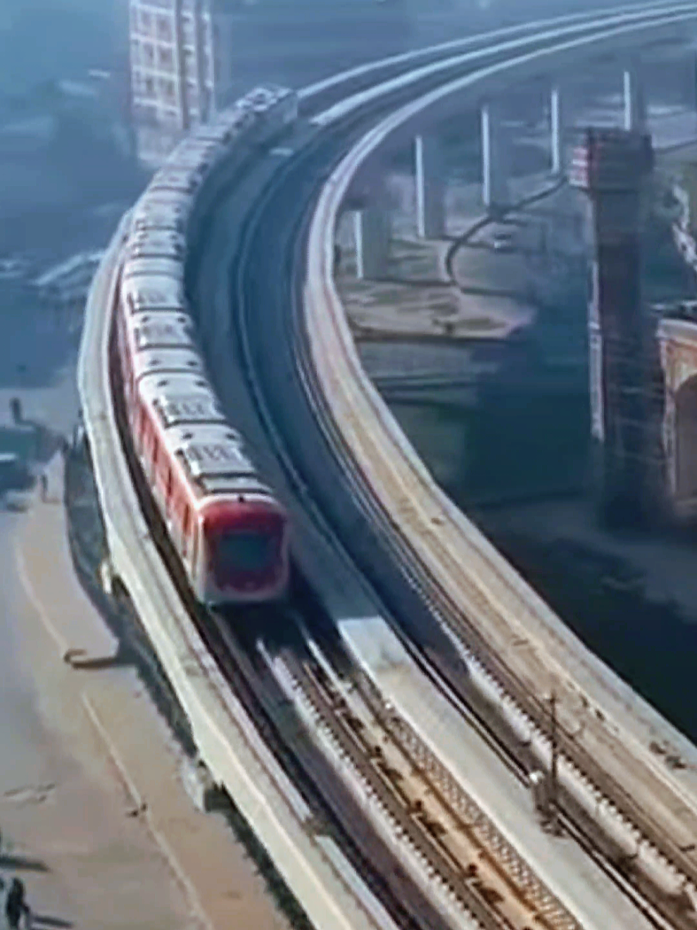 orange line train drone footage#metrotrain #railwaylocomotive #trendingvideo #foryou #fypage #fypagetiktok #trainlover 