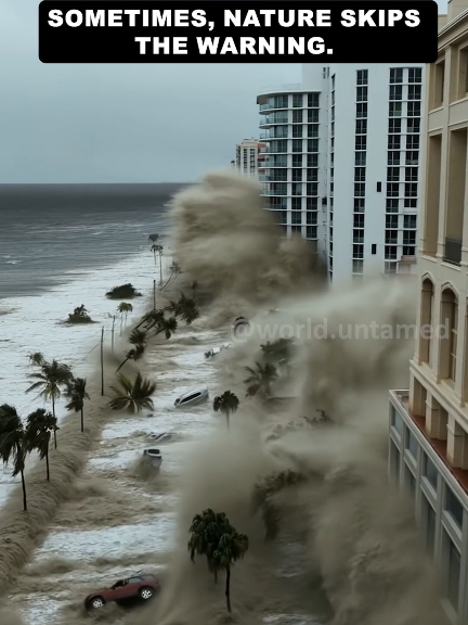 Nature doesn’t wait for you to notice. #mustsee #tsunami #disaster #ai #caughtoncamera #viralvideos #foryou #fyp #2025 #waves #flooding  #aigenerated  #trendingnow 