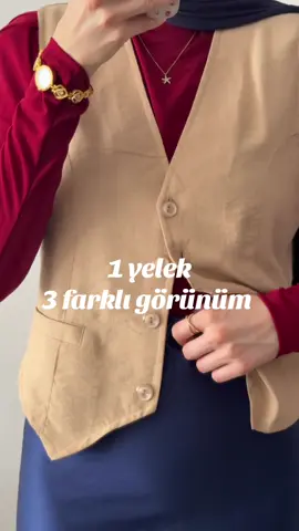 Yelek aşığı biri olarak bu videomu çok sevdim. Ve sizlere de faydalı olabileceğini düşünüyorum.Umarım izlenir 🥹😻 3 görünümde birbirinden çok farklı oldu. Şık, günlük ve vintage tarz 🫠😍 #outfit #outfitideas #kombinönerileri #viraltiktok #tesettürkombinleri #hicap #giyim #keşfetteyizzz #keşfet 