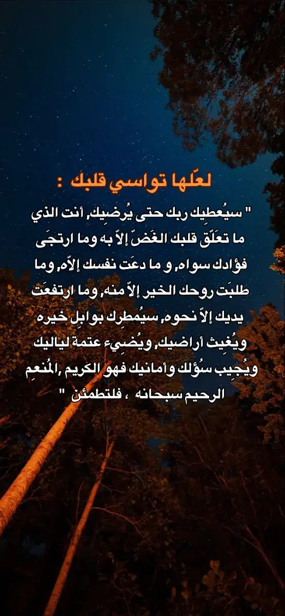 ولسوف يعطيك ربك فترضى 🤍 #يارب #🤍 #🌙  #trenditr  #tik 