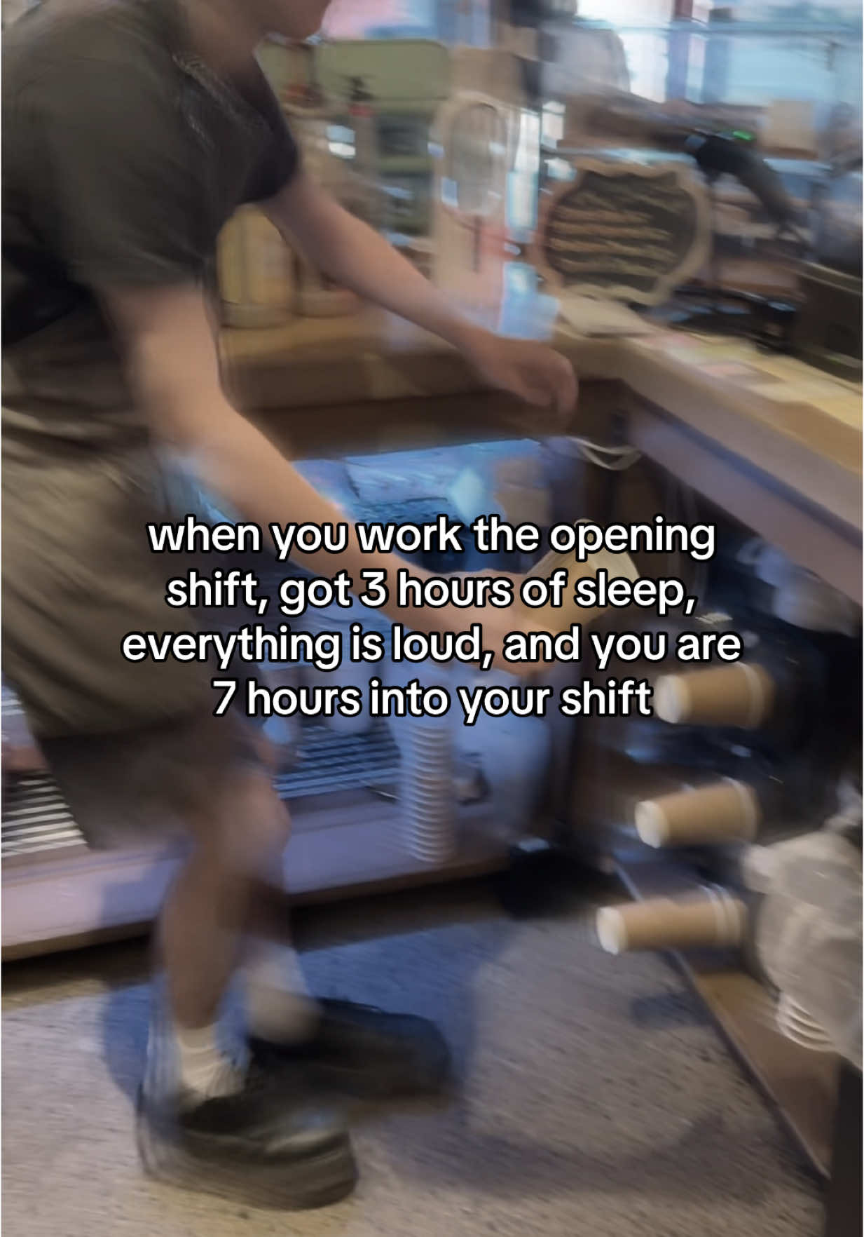 how morning shift goes #foryoupage #coffeetok #coffeeshop #barista #latte #bakedandbrewed #parcellsperk #work #booyah 