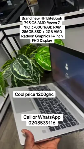 Brand new HP EliteBook 745 G6 AMD Ryzen 7 PRO 3700U 16GB RAM 256GB SSD + 2GB AMD Radeon Graphics 14 Inch FHD Display. #fypシ゚ #fyp#laptops#goviral#viralvideos #tiktokghana🇬🇭 #tiktomarketplace #tiktokmarketing #foryoupage❤️❤️ #wa#wenchi#koforidua#capecoast #tamale #views #hplaptop 