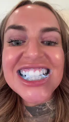 The first time that I tried this, I didn't think it was going to get as blue as it did 😂😂 @MS-DRWIKEY  #whiteteeth #whiteningtoothpaste #teethcare #teethwhitening #whiteteethchallenge #tiktokmademebuyit #fyp #toothpaste 