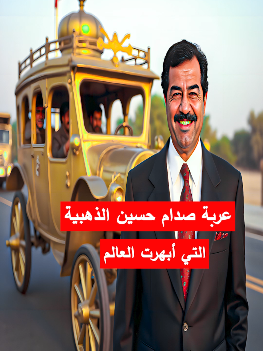 عربة صدام حسين الذهبية #صدام_حسين #العراق #بغداد #الكويت #الرئيس #مصر #السعودية #foryou #fyp #foryoupage #fy 