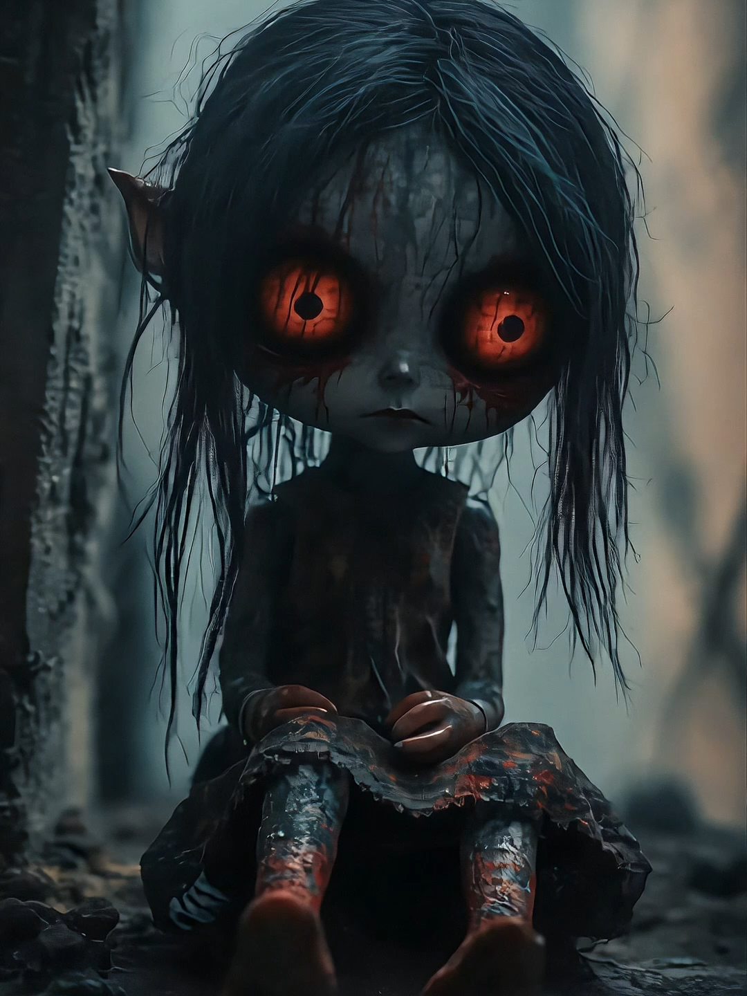 Song Title - Little Lonely me  #Trendin #horrortok #musically #FYP #aiartwork #Nightmare #creepytok