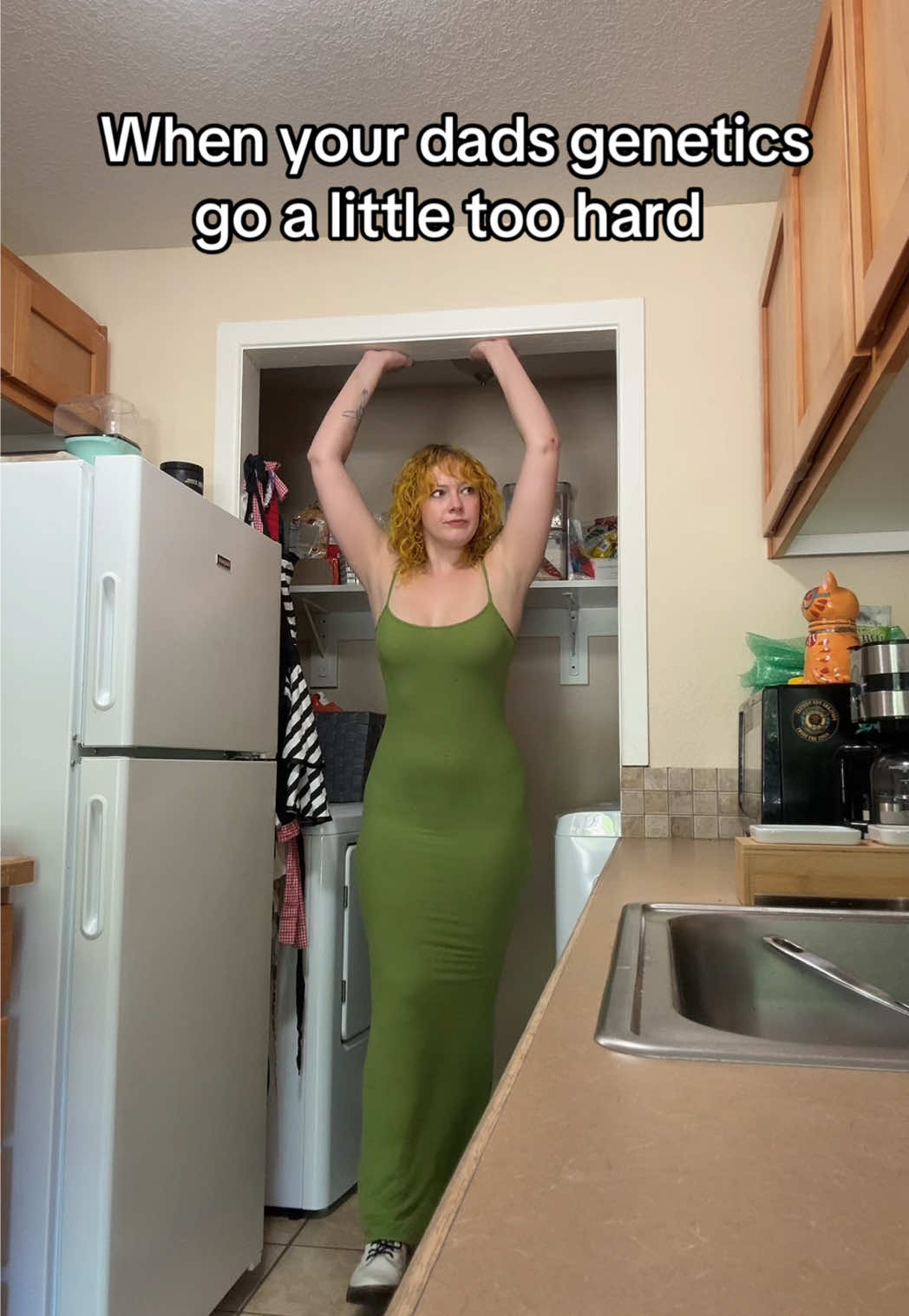 Thanks Dad #fyp #tallgirl #tallgirlproblems #genetics 