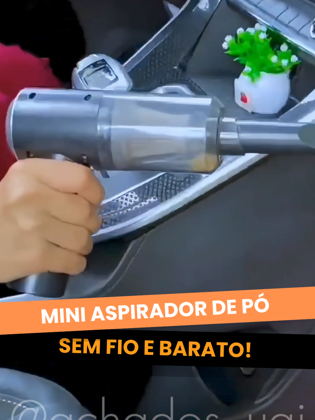 Mini aspirador de pó sem fio! #aspirador #po #portatil #limpeza #semfio 