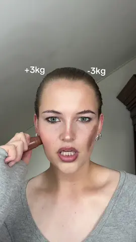 +3kg vs -3kg, what do you like better? ⬇️ #makeup #makeuphack #makeuptransformation #contouringhacks #contour 