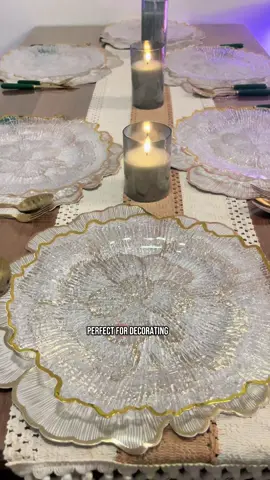 13 inch round charger plates!!#partydecor #chargerplates #diningtable#diningtabledecor