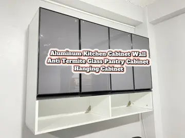 Aluminum Kitchen Cabinet Wall Anti Termite Glass Pantry Cabinet Hanging Cabinet For Kitchen Storage #hangingcabinet #kitchenstorage #cabinet #wallcabinet 