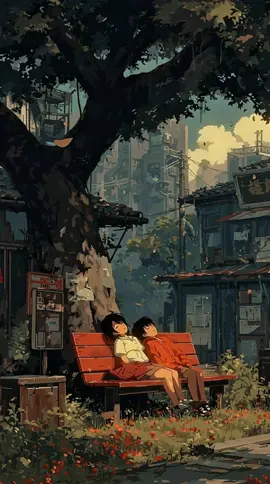just peaceful kids sleeping under a tree.. #anime #sleep #happy #peaceful #pixelpalms