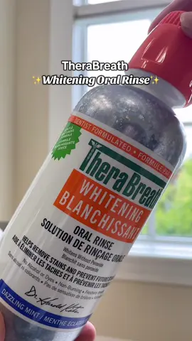 Minty fresh breath made easy with the ThreaBreath Whitening Oral Rinse!💖  Formulated by Dentist Dr. Katz, this oral rinse is gentle and effective to help remove stains on your teeth and perfect for daily use!  ✨No alcohol or peroxide  ✨No alcohol or dyes ✨Non-Burning ✨No parabens ✨Gluten Free ✨Vegan Gifted @TheraBreath US @Butterly  #therabreath #whiteningteeth #whiteningmouthwash #freshbreath #whiterteeth 