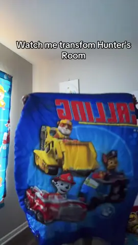 Last steps transforming Hunter’s teddy bear themed room to Paw Patrol 🥹. I’m so ready for him to see it 🩵  #roomtransformation #pawpatrol #boymom #Hunter #explore #contentcreator #roomdecoration #terribletwos 