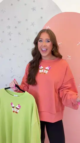 When spooky meets spice🎃🤝☕️ Grab the cutest pumpkin spice latte sweatshirt while you can!🤍 #whiskeydarlingboutique #halloweendrop #shop #fashion #halloween #sequins #fallfashion 