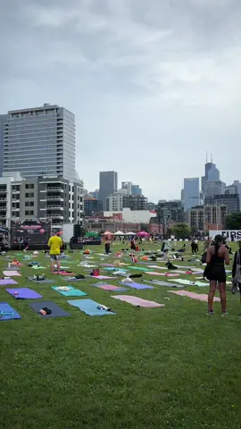 it’s like the Lollapalooza of fitness 🤪  - - instructors were great, got lots of FREE goodies, great dj’s and overall had a fun time with the girls #chicagotok #Fitness #pilates #chicagofitness @Chicago’s Fitness Festival @Bloom Nutrition 