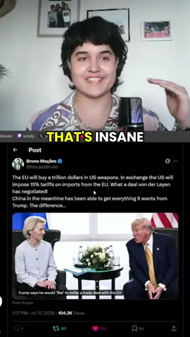 von der leyen wants us to say ty to daddy trump for the 15% tariffs 🥺 #twitch #politics #china #europe #america #twitchstreamer #twitchclips #funny 