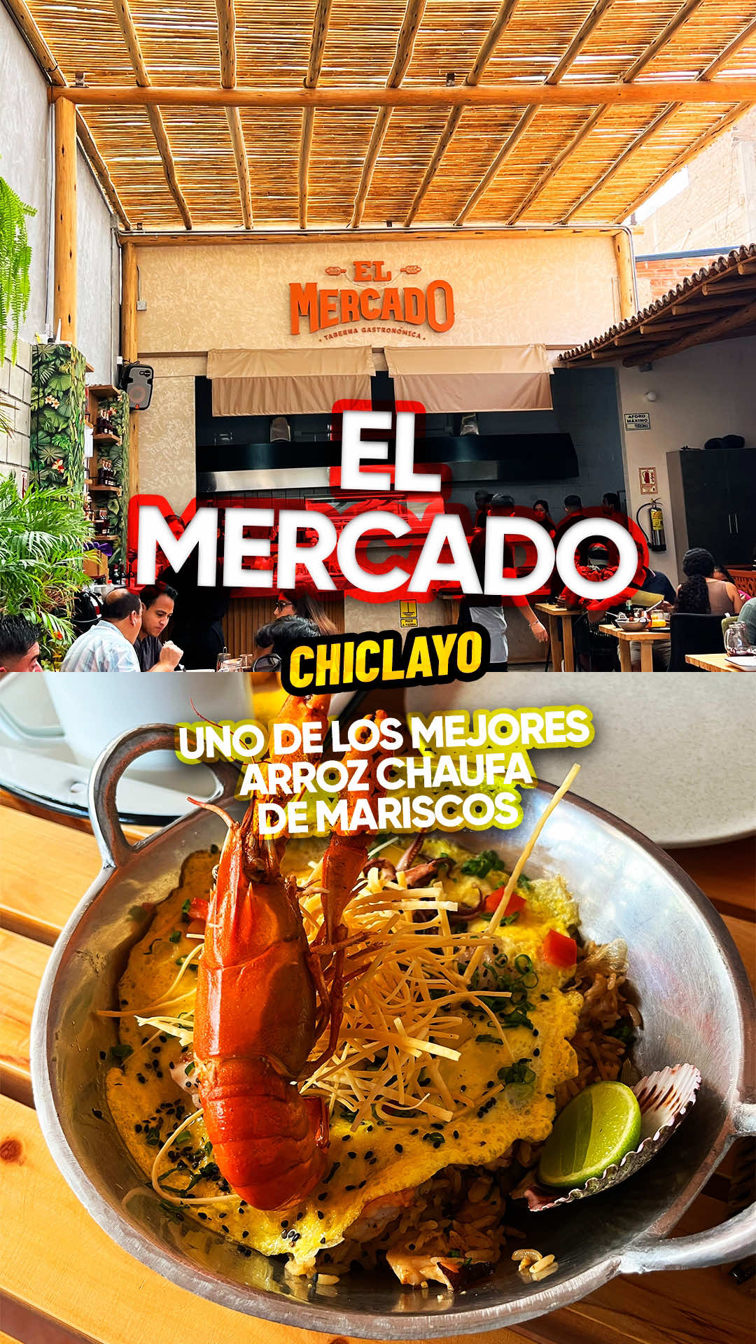Uno de los mejores arroz chaufa de mariscos que he probado! 🤩 ⭐️ ¡RECOMENDADO! El Mercado – Cocina Chiclayana 📍Av. Santa Victoria 570 – Chiclayo #ArrozChaufa  #mariscos #ceviche  #chiclayo #tortadechoclo #recomendado 